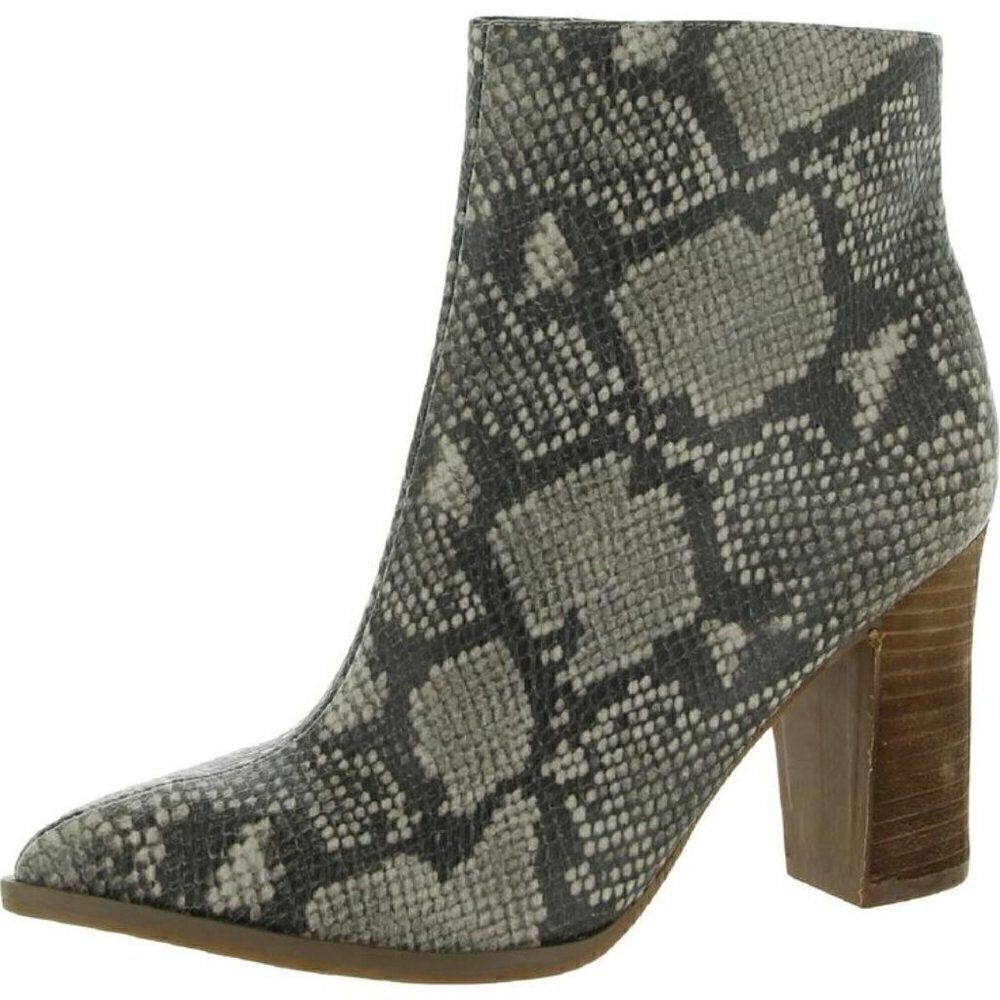 CARLOS by Carlos Santana Lydia Snakeskin Faux Leather Heeled Boots 10